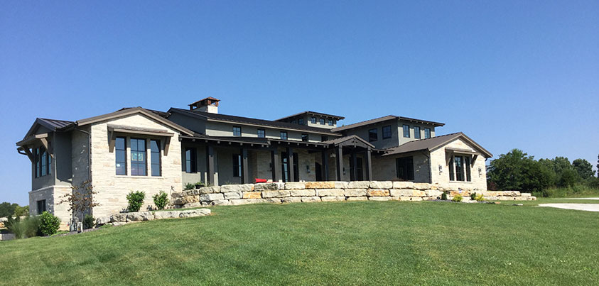 A house with stone masonry.