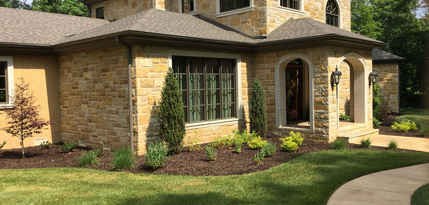 A house with stone masonry.